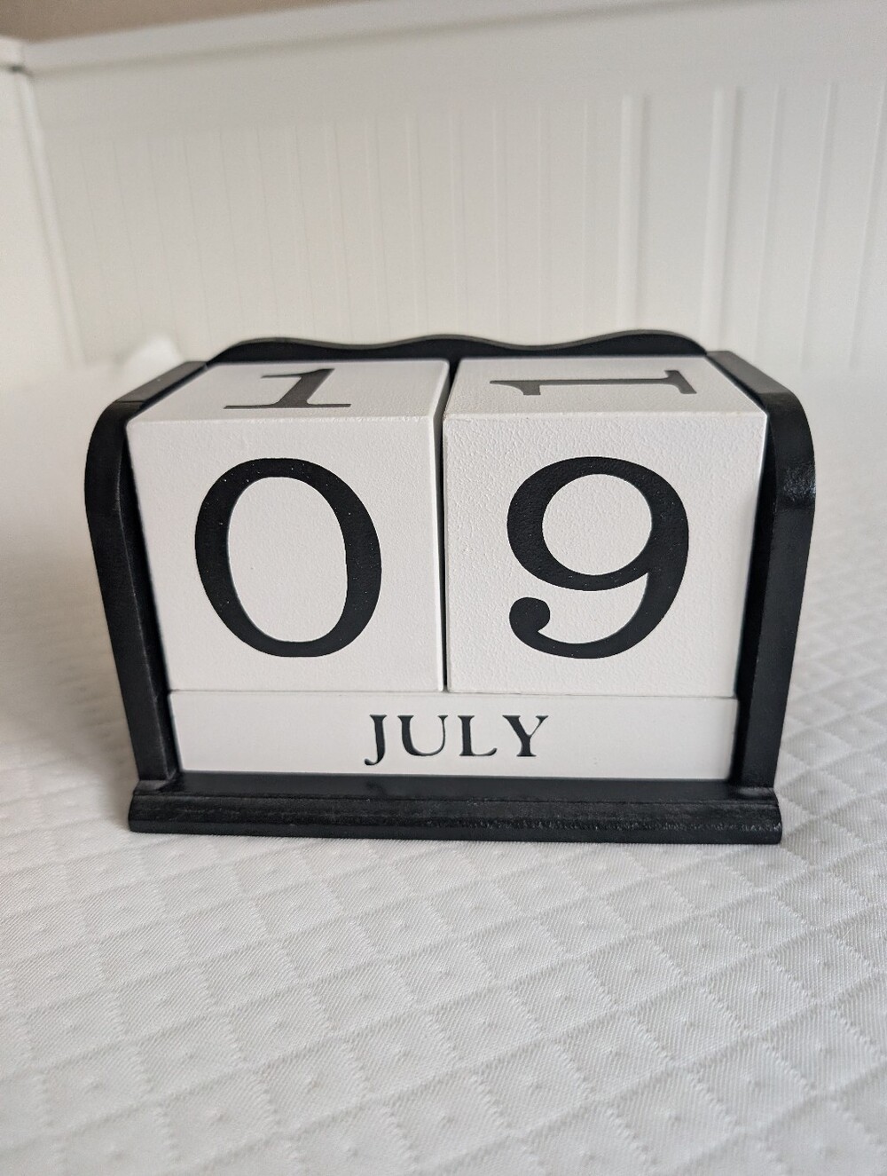 Hobby Lobby Black and White Perpetual Block Calendar day months